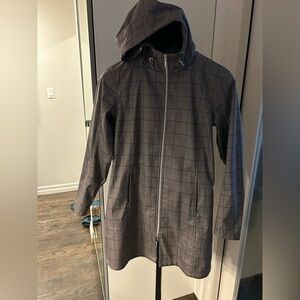 Sunice Women’s Gray Hooded Gaby Rain Jacket